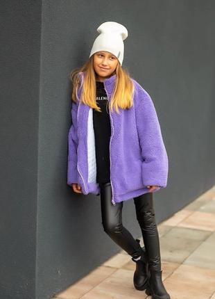 Тепла куртка шубка для дівчинки холодна осінь, тепла зима3 фото