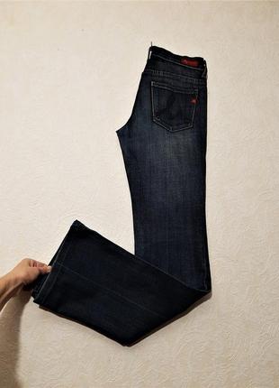 Usa cтильные джинсы синие женские лёгкий клёш плотный стрейч-котон осень зима весна modance jeans9 фото