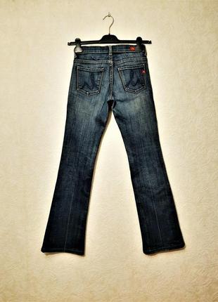 Usa cтильные джинсы синие женские лёгкий клёш плотный стрейч-котон осень зима весна modance jeans5 фото