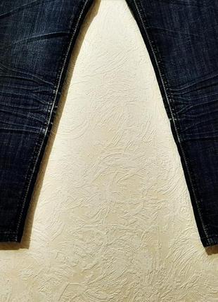 Джинсы укороченные синие женские плотный стрейч-котон карманы с декором бренд qi-jian jeans3 фото
