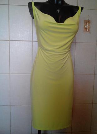Откровенное гламурное лаймовое платье от missguided,великобритания,р-ра l/xl2 фото
