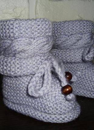 Пінетки - чобітки 0-3 міс. на зав'язках