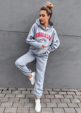 Костюм трехнитка на флисе