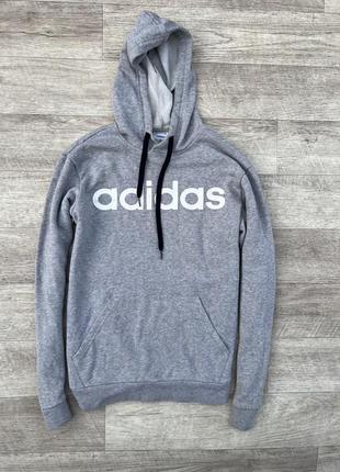 Adidas кофта балахон оригинал s серый2 фото