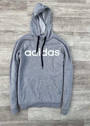 Adidas кофта балахон оригинал s серый 2