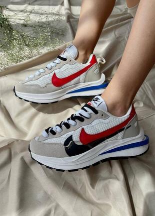 Кросівки nike vaporwaffle sport fuschia x sacai white red5 фото