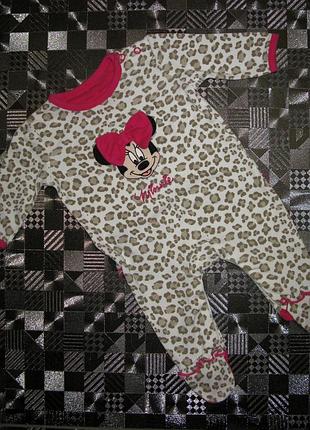 Человечек слип на новорожденную принцессу disney baby minnie минни