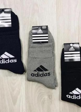 Шкарпетки чоловічі зимові махрові бавовна adidas туреччина розмір 41-45 мікс