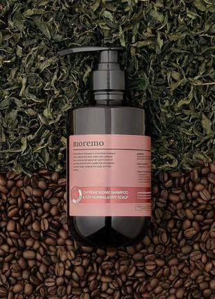 Кофеїн - біом шампунь проти випадіння волосся для сухої та нормальної шкіри голови moremo caffeine biome shampoo for normal and dry scalp, 500мл1 фото