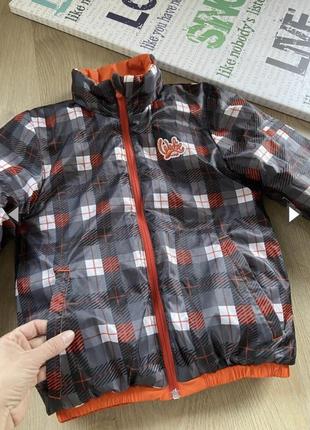 Стильная зимняя куртка для мальчика, двухсторонняя зимняя куртка,3 фото