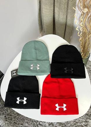 Шапка в стилі under armour чорна2 фото