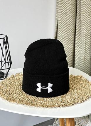 Шапка в стилі under armour чорна1 фото