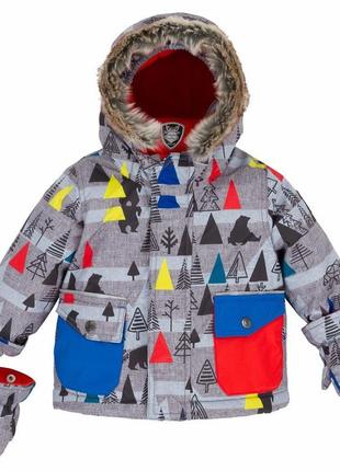 Зимовий термо комплект куртка та напівкомбінезон deux par deux для хлопчика 12м модель l502/4873 фото