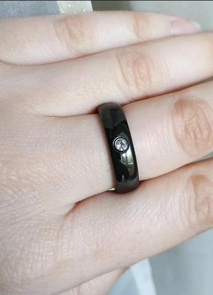 Кільце керамика кольцо чорне черное керамическое4 фото