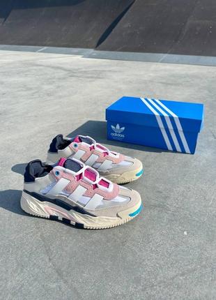 Кросівки adidas niteball off white/cream white/pink tint1 фото