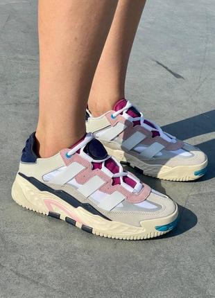 Кросівки adidas niteball off white/cream white/pink tint6 фото