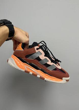 Кросівки adidas niteball leather bordo orange3 фото