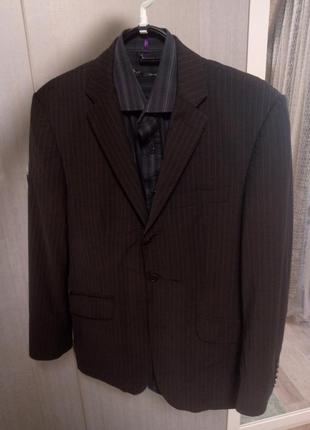 Пиджак woolmark rich blend with lycra suit bhs black мужской пиджак