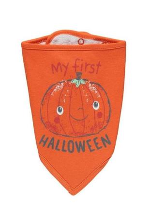 Слюнявчик джордж. 🎃 гарбуз my first halloween нагрудник куточок бавовняний трикутник костюм  хеллоуїн хелоуїн хеллоуін хелоуін хелловін хеловін1 фото
