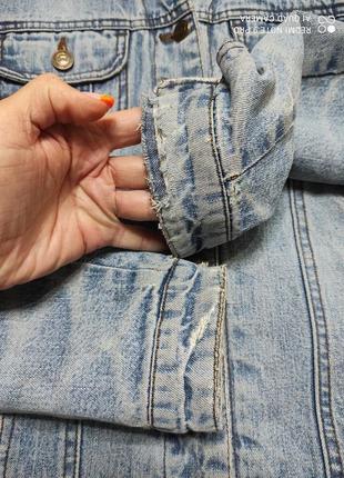 Утепленная джинсовка, джинсовая куртка на меху, шерпа bershka xs-s9 фото