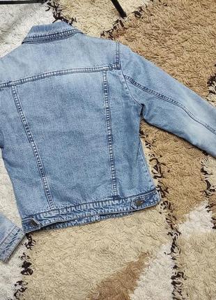Утепленная джинсовка, джинсовая куртка на меху, шерпа bershka xs-s8 фото