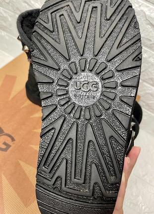 Зимние замшевые чёрные ботинки ugg7 фото