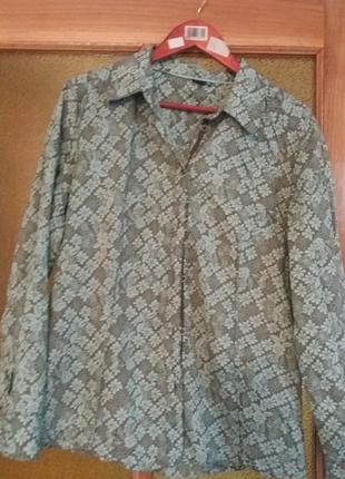 Сорочка в елегантний принт. шикарна сорочка. пог 61+