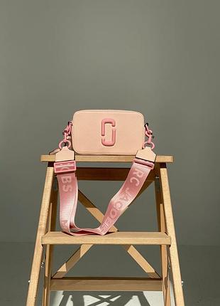 Жіноча рожева сумка сумочка  marc jacobs the snapshot powder
