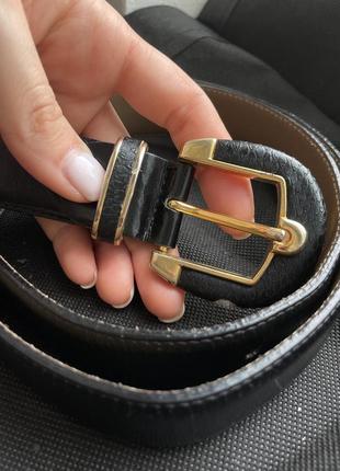 Чорний ремінь peal leather