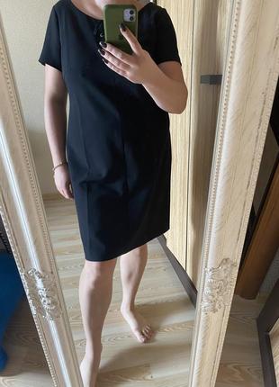 Классное базовое универсальное чёрное платье 52-54 р comma1 фото