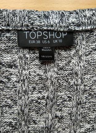 Довгий джемпер в рубчик topshop р. uk10 йде на 44 - 46 s-m2 фото