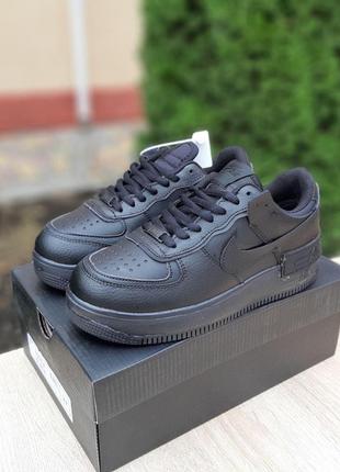 Утеплені зимові nike air force 🖤🖤🖤5 фото