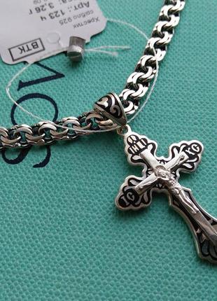 Срібний ланцюг бісмарк 55 см 22 грам