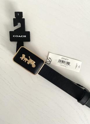 Coach grace plaque buckle belt, 25 mm женский кожаный пояс ремень коуч коач оригинал на подарок жене подарок девушке2 фото