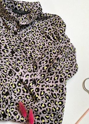 Женская блуза с леопардовым принтом лавандовый цвет3 фото