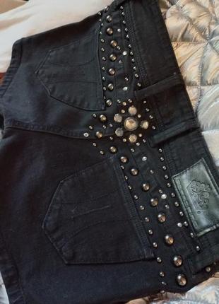 Fornarina шорты джинсовые стразы2 фото