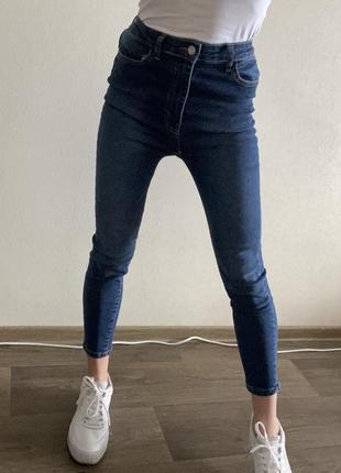 Крутые mom момы брендовые джинсы новые синие boohoo