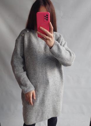 Теплый удлененный  свитер2 фото