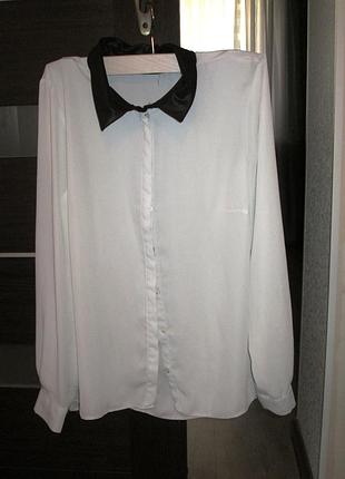 Шифоновая белая рубашка