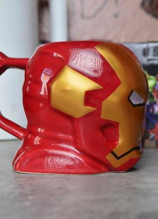 Чашка керамическая супергерой iron man | прикольные кружки железного человека3 фото