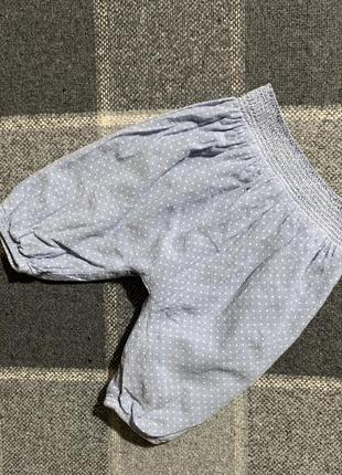 Детские хлопковые штаны (брюки) в горох george (джордж 0-3 мес 50-62 см идеал оригинал бело-голубые)