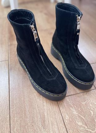 Черевики замшеві nushina, zara, mango 38 р
