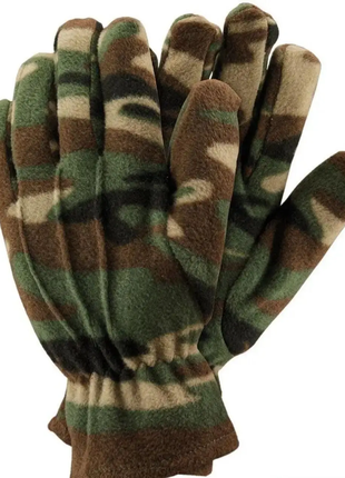 Флисовые перчатки тактические цвет камуфляж зимние xl размер