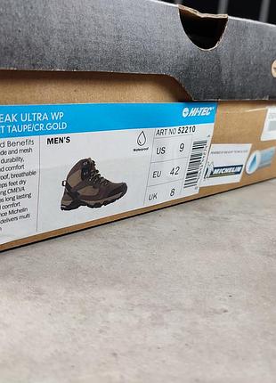 Оригинал hi-tec borah peak ultra hiking с мембраной зимние мужские трекинговые ботинки теплые8 фото