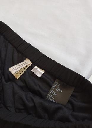 Черная плиссированная юбка миди/в складку/плиссе5 фото