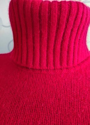 Тепли светр ягідного кольору із вовни і ангори!3 фото