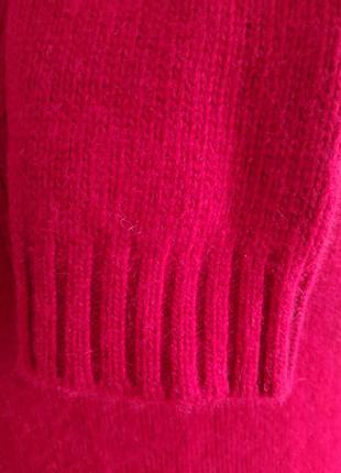 Тепли светр ягідного кольору із вовни і ангори!5 фото