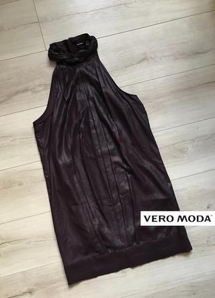 Платье туника с драпировкой и напылением vero moda1 фото