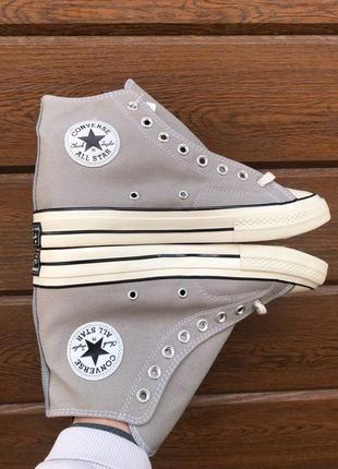 Converse chuck 70 classic nigh top charcoal grey високі сірі кеди высокие кеды конверс серые скидка распродажа знижка3 фото