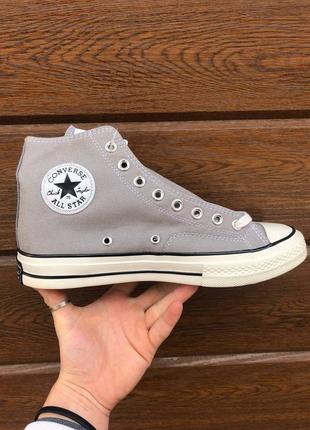 Converse chuck 70 classic nigh top charcoal grey високі сірі кеди высокие кеды конверс серые скидка распродажа знижка1 фото